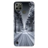 Realme Realme C21Y ve C25Y ile Uyumlu BuzzOrman Temalı Desenli Darbe Emici Silikon Kılıf, Çok Renkli