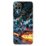 Realme Realme C21Y ve C25Y ile Uyumlu Silikon Kılıf, Geleceğe Temalı Desenli, Darbe Emici