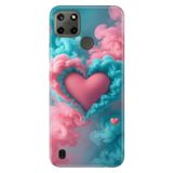 Realme Realme C21Y ve C25Y ile Uyumlu Silikon Kılıf, Kalp Atışım Temalı Desenli, Darbe Emici