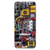 Realme Realme C21Y ve C25Y ile Uyumlu Silikon Kılıf, Mekanik Temalı Desenli, Darbe Emici, Çok Renkli