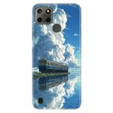 Realme Realme C25Y ile Uyumlu Kılıf, Alaska Treni Temalı Desenli, Darbe Emici Silikon