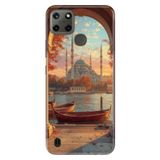 Realme Realme C25Y ile Uyumlu Kılıf, İstanbul Background Temalı Desenli, Darbe Emici Silikon