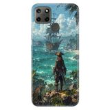 Realme Realme C25Y ile Uyumlu Kılıf, Korsan Temalı Desenli, Darbe Emici Silikon