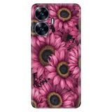 Realme Realme C55 ile Uyumlu Flor Temalı Desenli Darbe Emici Silikon Kılıf, Çok Renkli
