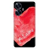 Realme Realme C55 ile Uyumlu Je Taime Temalı Desenli Darbe Emici Silikon Kılıf