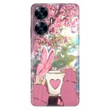Realme Realme C55 ile Uyumlu Kılıf, Coffee Temalı Desenli, Darbe Emici Silikon