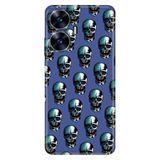 Realme Realme C55 ile Uyumlu Kılıf, Cracked Skull Temalı Desenli, Darbe Emici Silikon