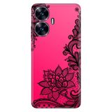 Realme Realme C55 ile Uyumlu Kılıf, Dantel Mandala Temalı Desenli, Darbe Emici Silikon