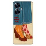 Realme Realme C55 ile Uyumlu Kılıf, Girl Have Fun Temalı Desenli, Darbe Emici Silikon