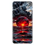 Realme Realme C55 ile Uyumlu Kılıf, Güneş Patlaması Temalı Desenli, Darbe Emici Silikon