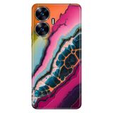 Realme Realme C55 ile Uyumlu Kılıf, İzlanda Mermer Temalı Desenli, Darbe Emici Silikon