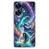 Realme Realme C55 ile Uyumlu Kılıf, Kova Burcu Temalı Desenli, Darbe Emici Silikon, Çok Renkli