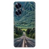 Realme Realme C55 ile Uyumlu Kılıf, Köy Yolu Temalı Desenli, Darbe Emici Silikon