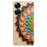 Realme Realme C55 ile Uyumlu Kılıf, Mara Mandala Temalı Desenli, Darbe Emici Silikon