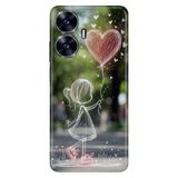 Realme Realme C55 ile Uyumlu Kılıf, Minik Kız Temalı Desenli, Darbe Emici Silikon