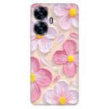 Realme Realme C55 ile Uyumlu Kılıf, Paint Botanical Temalı Desenli, Darbe Emici Silikon, Çok Renkli