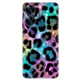 Realme Realme C55 ile Uyumlu Kılıf, Paris Leopar Temalı Desenli, Darbe Emici Silikon