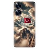Realme Realme C55 ile Uyumlu Kılıf, Türk Askeri Temalı Desenli, Darbe Emici Silikon, Çok Renkli