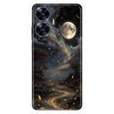 Realme Realme C55 ile Uyumlu Kılıf, Yaldızlı Yıldızlar Temalı Desenli, Darbe Emici Silikon