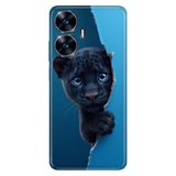 Realme Realme C55 ile Uyumlu Kılıf, Yavru Panter Temalı Desenli, Darbe Emici Silikon, Çok Renkli