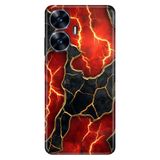 Realme Realme C55 ile Uyumlu Seira Mermer Temalı Desenli Darbe Emici Silikon Kılıf, Çok Renkli