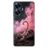 Realme Realme C55 ile Uyumlu Silikon Kılıf, Akrep Burcu Temalı, Darbe Emici, Çok Renkli