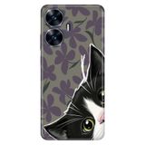 Realme Realme C55 ile Uyumlu Silikon Kılıf, Home Cat Temalı Desenli, Darbe Emici, Çok Renkli