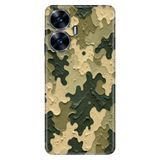 Realme Realme C55 ile Uyumlu Silikon Kılıf, Kamuflaj 7811 Temalı Desenli, Darbe Emici