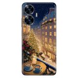 Realme Realme C55 ile Uyumlu Silikon Kılıf, Noel Temalı Desenli, Darbe Emici, Çok Renkli