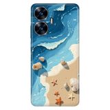 Realme Realme C55 ile Uyumlu Silikon Kılıf, Sahil Şeridi Temalı Desenli, Darbe Emici