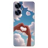 Realme Realme C55 ile Uyumlu Silikon Kılıf, Seni Çok Seviyorumm Temalı Desenli, Darbe Emici