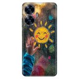 Realme Realme C55 ile Uyumlu Silikon Kılıf, Sunshine Temalı Desenli, Darbe Emici, Çok Renkli