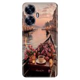 Realme Realme C55 ile Uyumlu Venedik Temalı Desenli Darbe Emici Silikon Kılıf, Çok Renkli