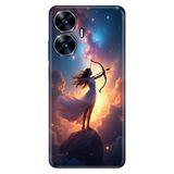 Realme Realme C55 ile Uyumlu Yay Burcu Temalı Desenli Darbe Emici Silikon Kılıf, Çok Renkli