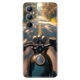 Realme Realme C65 ile Uyumlu Motorsiklet Temalı Desenli Darbe Emici Silikon Kılıf, Çok Renkli
