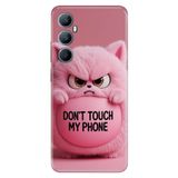 Realme Realme C65 ile Uyumlu Silikon Kılıf, Dont Touch Temalı Desenli, Darbe Emici, Çok Renkli