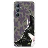 Realme Realme C65 ile Uyumlu Silikon Kılıf, Home Cat Temalı Desenli, Darbe Emici, Çok Renkli