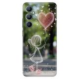 Realme Realme C65 ile Uyumlu Silikon Kılıf, Minik Kız Temalı Desenli, Darbe Emici
