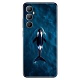 Realme Realme C65 ile Uyumlu Silikon Kılıf, Orca Temalı Desenli, Darbe Emici, Çok Renkli