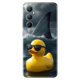 Realme Realme C65 ile Uyumlu Silikon Kılıf, Ördeğe Vız Gelmiş Temalı Desenli, Darbe Emici