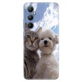 Realme Realme C65 ile Uyumlu Silikon Kılıf, Pet Friends Temalı Desenli, Darbe Emici, Çok Renkli