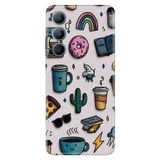 Realme Realme C65 ile Uyumlu Silikon Kılıf, Relax Temalı Desenli, Darbe Emici, Çok Renkli