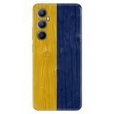 Realme Realme C65 ile Uyumlu Silikon Kılıf, Sarı Lacivert Temalı Desenli, Darbe Emici
