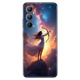 Realme Realme C65 ile Uyumlu Silikon Kılıf, Yay Burcu Temalı Desenli, Darbe Emici, Çok Renkli