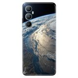 Realme Realme C65 ile Uyumlu Silikon Kılıf, Yer Küre Temalı Desenli, Darbe Emici, Çok Renkli
