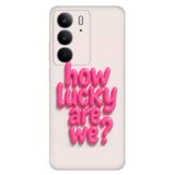 Realme Realme C75 ile Uyumlu How Lucky Temalı Desenli Darbe Emici Silikon Kılıf