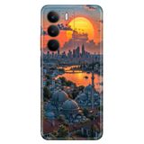 Realme Realme C75 ile Uyumlu İstanbulum Temalı Desenli Darbe Emici Silikon Kılıf, Çok Renkli