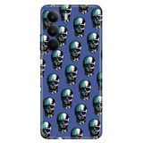 Realme Realme C75 ile Uyumlu Kılıf, Cracked Skull Temalı Desenli, Darbe Emici Silikon