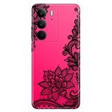 Realme Realme C75 ile Uyumlu Kılıf, Dantel Mandala Temalı Desenli, Darbe Emici Silikon