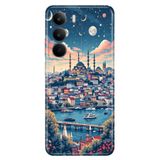 Realme Realme C75 ile Uyumlu Kılıf, İstanbul Çizim Temalı Desenli, Darbe Emici Silikon